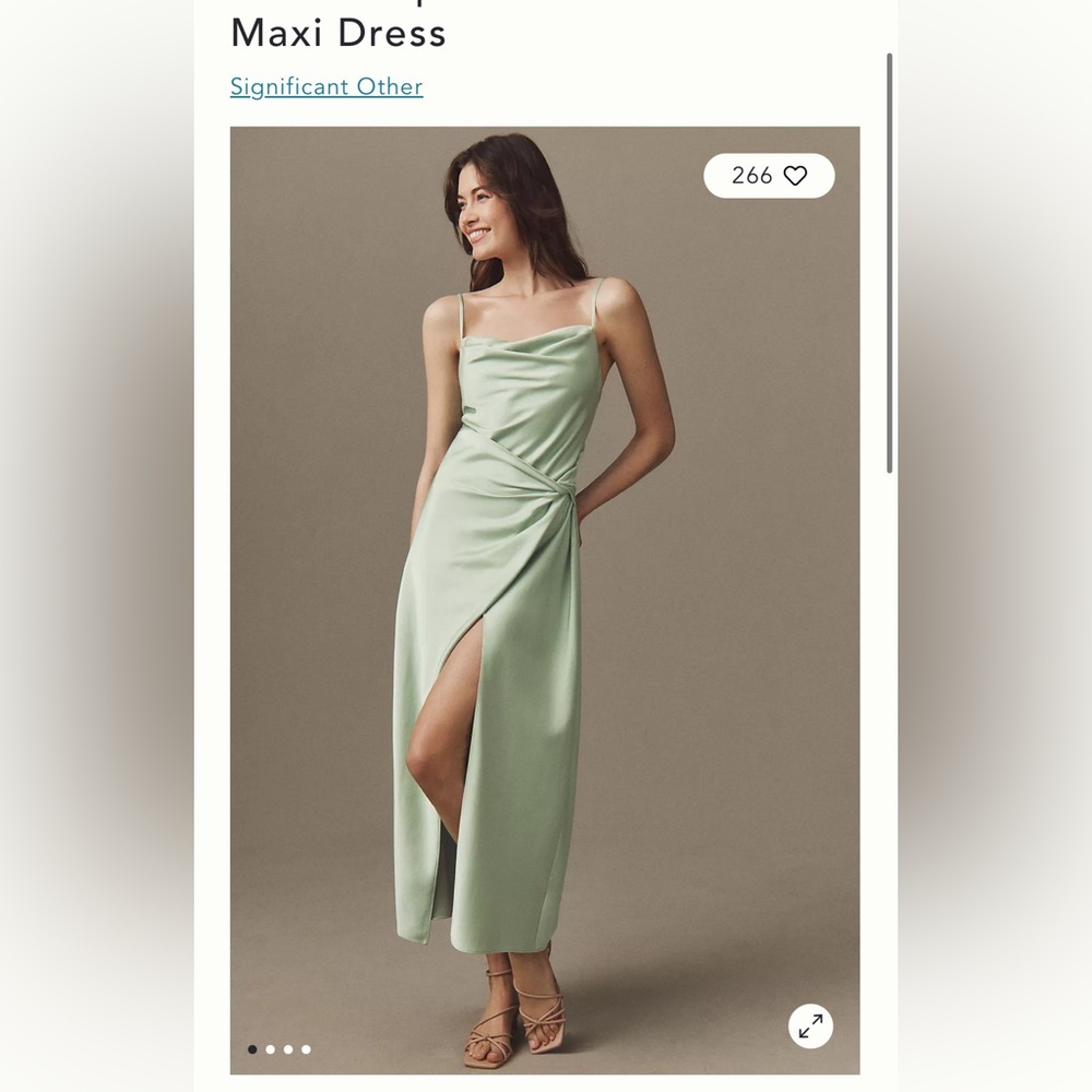 Brand new Significant Other cowl neck satin dress